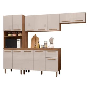 Imagem de Armário de Cozinha Completo Pop 1 Forno 12 Portas 1 Gaveta Freijo/Baunilha/Freijo