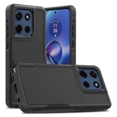 Imagem de YQMSSP Capa para Motorola Moto G Stylus 2025, proteção de nível militar, resistente, à prova de choque, camada dupla, capa protetora para celular para Moto G Stylus 5G 2025, preta
