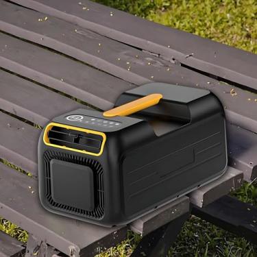 Imagem de Ar-condicionado portátil de 4500 BTU - 1300 W de resfriamento e 600 W de aquecimento, comando de voz + controle remoto, manutenção zero (sem água/dreno), portátil para casa/escritório