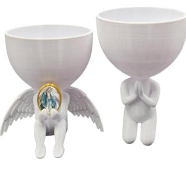 Imagem de Kit Decoração Maria Passa na Frente Anjinho  Oração - Point da Fe