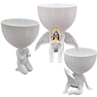 Imagem de Kit 3  Vasos Plantas Santa Rosa de Lima Capelinha Oração - Point da Fe