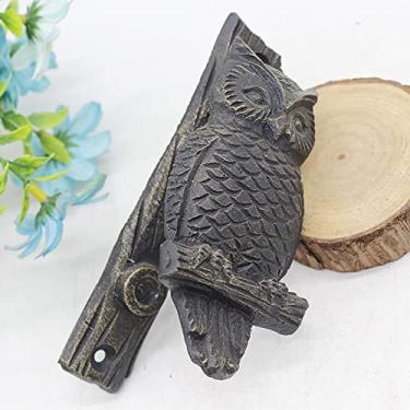 Imagem de Maçaneta de porta de correr de celeiro, aldízio antigo para porta de entrada, 13,7 cm / 5,4 polegadas de altura, maçaneta da porta da varanda de jardim de ferro fundido, acessórios de decoração de