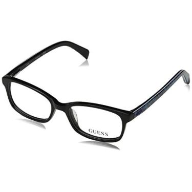 Imagem de Guess GU9158 Armação de óculos - Armação preta brilhante, 46 mm de diâmetro da lente GU915846001, Preto, 46