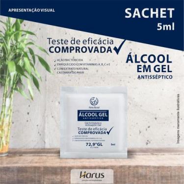 Imagem de Álcool em gel harus sachê 5ml c/ 10 unidades