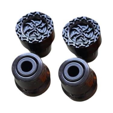 Imagem de simhoa 4pcs Caminhadas Dicas de pó de reposição Protetores de pés Acessórios compactos Anti -Slip Peças Absorção de choque Dicas, Preto