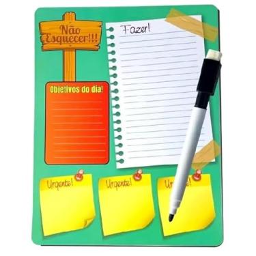 Imagem de Ímã De Geladeira Porta Recados Planner Anotações Recados