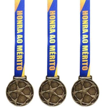 Imagem de Medalha, Medalha Honra ao Mérito, 55mm, Metal Redonda com Cordão Perso