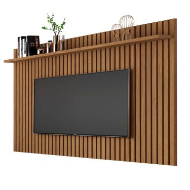Imagem de Painel Ripado  Para Sala de TV 65" com Prateleira Classic 1.8 Giga Moveis