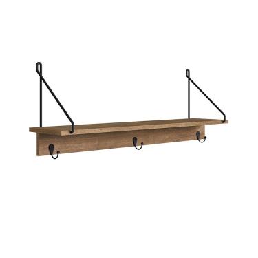 Imagem de Prateleira Cabideiro Tube Vermont e Preto Estilo Industrial