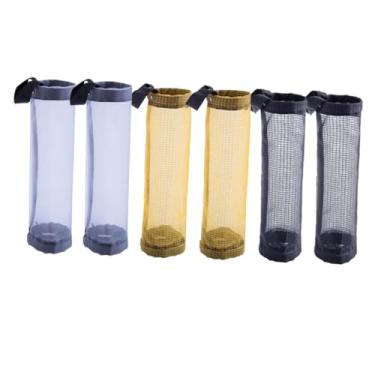 Imagem de Hemobllo 6Peças Organizador Suspenso de Sacos Plásticos Malha Suporte Armazenamento de Sacolas de Cozinha e Reciclagem