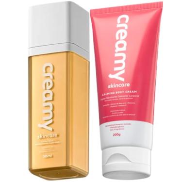Imagem de Kit Creamy Vitamina C Gold Pura (Sérum Facial Antioxidante Clareador) + Calming Cream Corporal (Loção Hidratante Corporal)