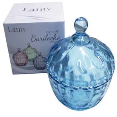 Imagem de Potiche Bomboniere Baleiro em Vidro Modelo Bariloche Colors 11x14cm (Azul)