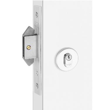 Imagem de Fechadura Haga Asa de Avião Porta de Correr Cromado 45mm Inox