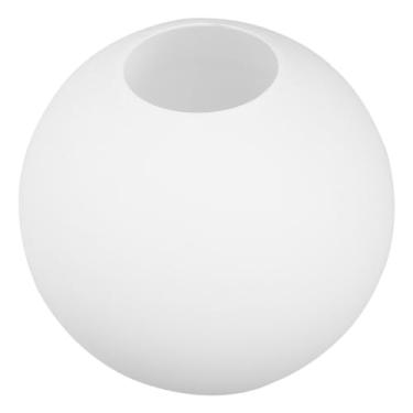 Imagem de Holibanna Abajur De Globo Vidro Branco Fosco: Esfera Substituição Para Lustre Pendente Com Furo 10 Cm E 4 Diâmetro