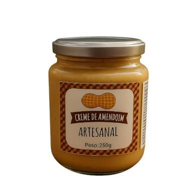 Imagem de Pasta de Amendoim com Açúcar Mascavo 200g – Natural, Sem Conservantes, Rica em Proteínas e Sem Sal | Pote de Vidro Artesanal
