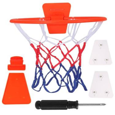 Imagem de Cesta de basquete silenciosa, suporte de parede interior, dobrável, sem perfuração, grande cesta de basquete para quarto, escritório e casa (bola não incluída) – design grande que economiza espaço