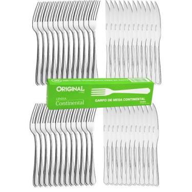 Imagem de Jogo de Talheres Garfo e Faca Inox 48 Peças Continental Original Line 