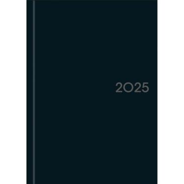 Imagem de Agenda Executiva Costurada Capa Dura Milano 2025 - Preta - 12,3x16,6cm - Tilibra