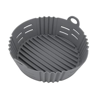 Imagem de aqxreight Fritadeira de Silicone Liner Resistente Ao Calor Resistente à Fritadeira de Fritura de Fritadeira Alimento Lava -louças Seguro Flexível para Fritura de Ar Cozinha (Cinza)