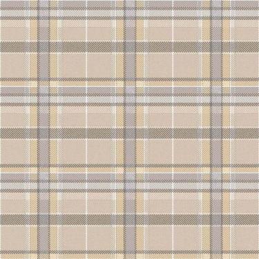 Imagem de Papel De Parede Botany House Xadrez Bege E Cinza 15571