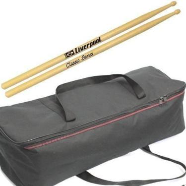 Imagem de Capa Para Ferragens De Bateria Acolchoada + Baquetas 2B