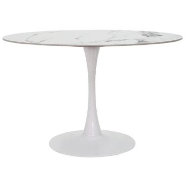 Imagem de Mesa Saarinen Tulipa Jantar Oval 120x80cm Tampo Marmorizado