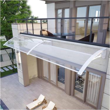 Imagem de Toldos De Porta Proteção Externa Contra Chuva E Neve é Durável Toldo De Janela Varanda Ao Ar Livre Para Villas Com Terraço, Clear, 60x300cm