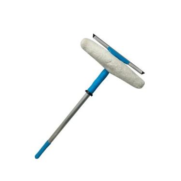 Imagem de Rodo Rodinho Profissional Combinado Limpa Lava Seca Vidros Cabo Alumín