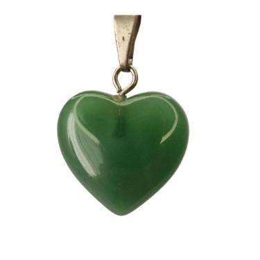 Imagem de Pingente De Pedra Quartzo Verde Coração Natural