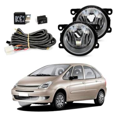 Imagem de Kit Farol de Milha para Xsara Picasso 2007 a 2012 Completo com Chicote Botão e Relê Auxiliar Neblina