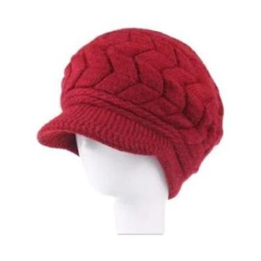 Imagem de Gorro Feminino De Inverno Com Forro De Pelúcia, Quente E Moderno, De L