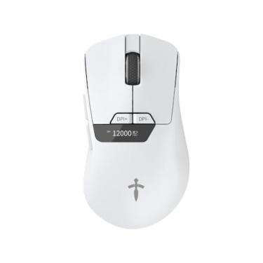 Imagem de Mouse Sem Fio Gamer 12000dpi Sensor Pixart 3311 Polling Rate 2000hz Cor Branco Preto - Titorion (Branco)
