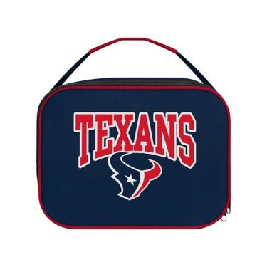 Imagem de FOCO NFL unissex adulto oficialmente licenciado Wordmark Team Color Big Logo Football Zip Closure 7L Lunch Bag - Houston Texans