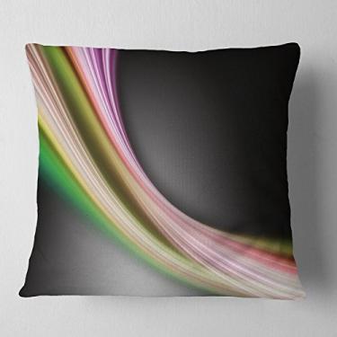 Imagem de Designart - Manta abstrata para sala de estar, sofá, enchimento de almofada + capa de almofada impressa em ambos os lados 40,64 cm x 40,64 cm