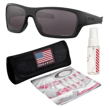 Imagem de OAKLEY TURBINE OO9263 Óculos de sol retangulares com kit oficial de óculos, Preto fosco, 63 mm