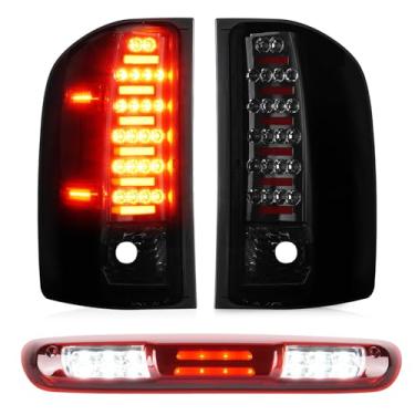 Imagem de Cenfeild Conjunto de luzes traseiras LED + 3º terço lâmpada de carga de freio adequada para Chevy Silverado 1500 2500 HD 3500 HD 2007-2014, para GMC Sierra 3500 HD 2008-2014 apenas com roda dupla