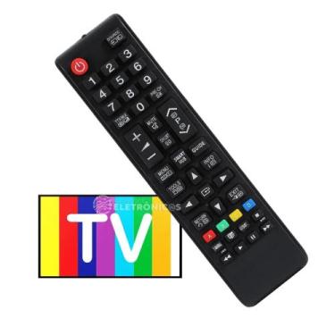 Imagem de Controle Compatível Samsung Substituição Prática com Teclas em Borrach