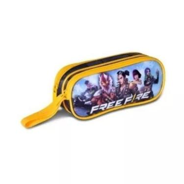 Imagem de Estojo Bolsinha Lápis Free Fire 2 Divisórias Espaçoso Porta - Clio