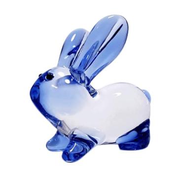 Imagem de Ornamentos de trompete de animais de cristal de coelho de vidro criativos feitos à mão mini acessórios de carro de vidro bonito presente de aniversário
