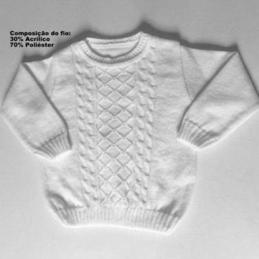 Imagem de Blusa Aran Infantil Feminino - Kowak, Branco, P