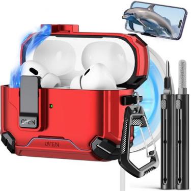 Imagem de Capa compatível com AirPods Pro de 2ª e 1ª geração com suporte e kit -