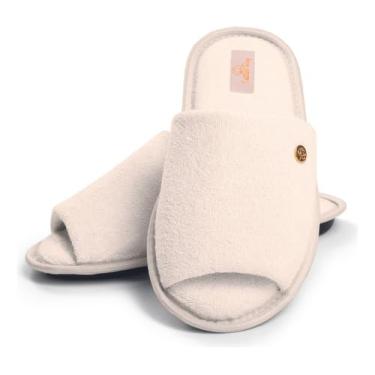 Imagem de Chinelo Feminino Aberto Clara Cotton Day com Solado Antiderrapante e Antitérmico Conforto e Elegância para seus Passos (Off White, BR, Adulto, Faixa Numérico, 39, 40)