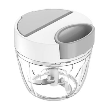 Imagem de FytStycale Processador de alimentos manual picador de alho, portátil, com corda de puxar, picador de cebola e vegetais, cortador de cebola para pimenta, gengibre, 650ml