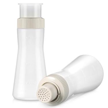 Imagem de Havawish 1 frasco de plástico graduado de 350 ml para dosagem de xarope de mel, spray de chuva, com tampa de vedação, fácil armazenamento, ferramentas de cozimento reutilizáveis (branca)