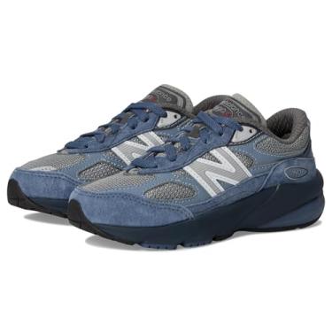 Imagem de New Balance Tênis infantil 990 V6 com cadarço, Indigo vintage/cinza ártico, 15