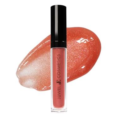 Imagem de Juwel Cosmetics Ultra Brilho Labial, Gloss Volumizador Colorido para Lábios Secos, Alto Brilho, Gloss Hidratante de Acabamento Suave com Cera de Abelha, Óleo de Rícino e Vitamina E, Vegano, Livre de Talco, Booty.