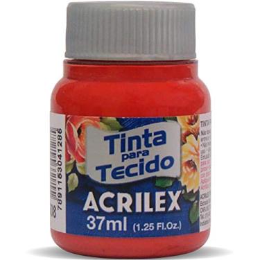 Imagem de Acrilex Fosca Tinta para Tecido, Vermelho (Escarlate), 12 x 37 ml