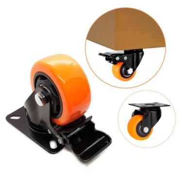 Imagem de Rodinha Rodízio Giratório Reforçado com Trava 40mm - Yesnio
