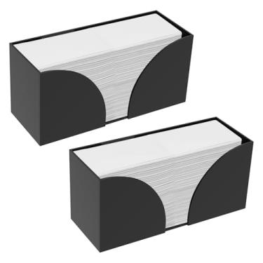 Imagem de 2 peças dispensador de toalha de papel de bancada suporte de guardanapo acrílico Z/C/suporte de guardanapo de toalha multidobra para cozinha, banheiro, quarto