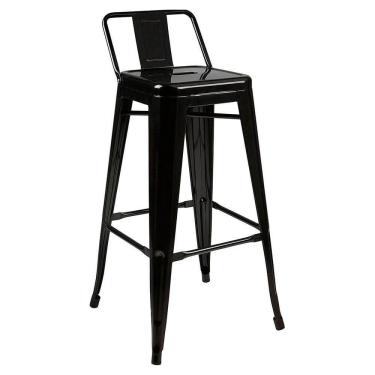 Imagem de Banqueta Berlim Alta Com Encosto - Preto